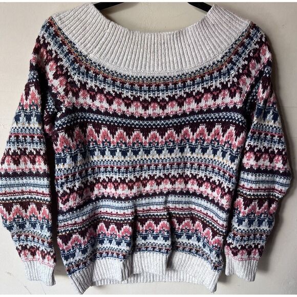 Abercrombie and Fitch AF Women's Off-Shoulder Knit Pullover Sweater Sweatshirt S - Picture 4 of 7